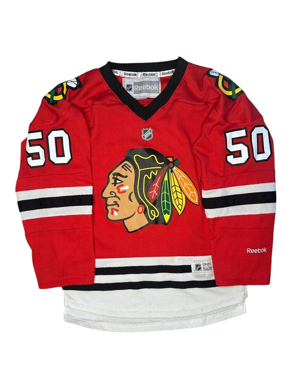 Reebok Youth M Blackhawks Crawford Hockey Jersey